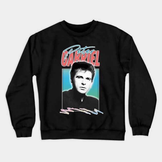 Peter Gabriel / 80s Aesthetic Fan Art Design Crewneck Sweatshirt by DankFutura